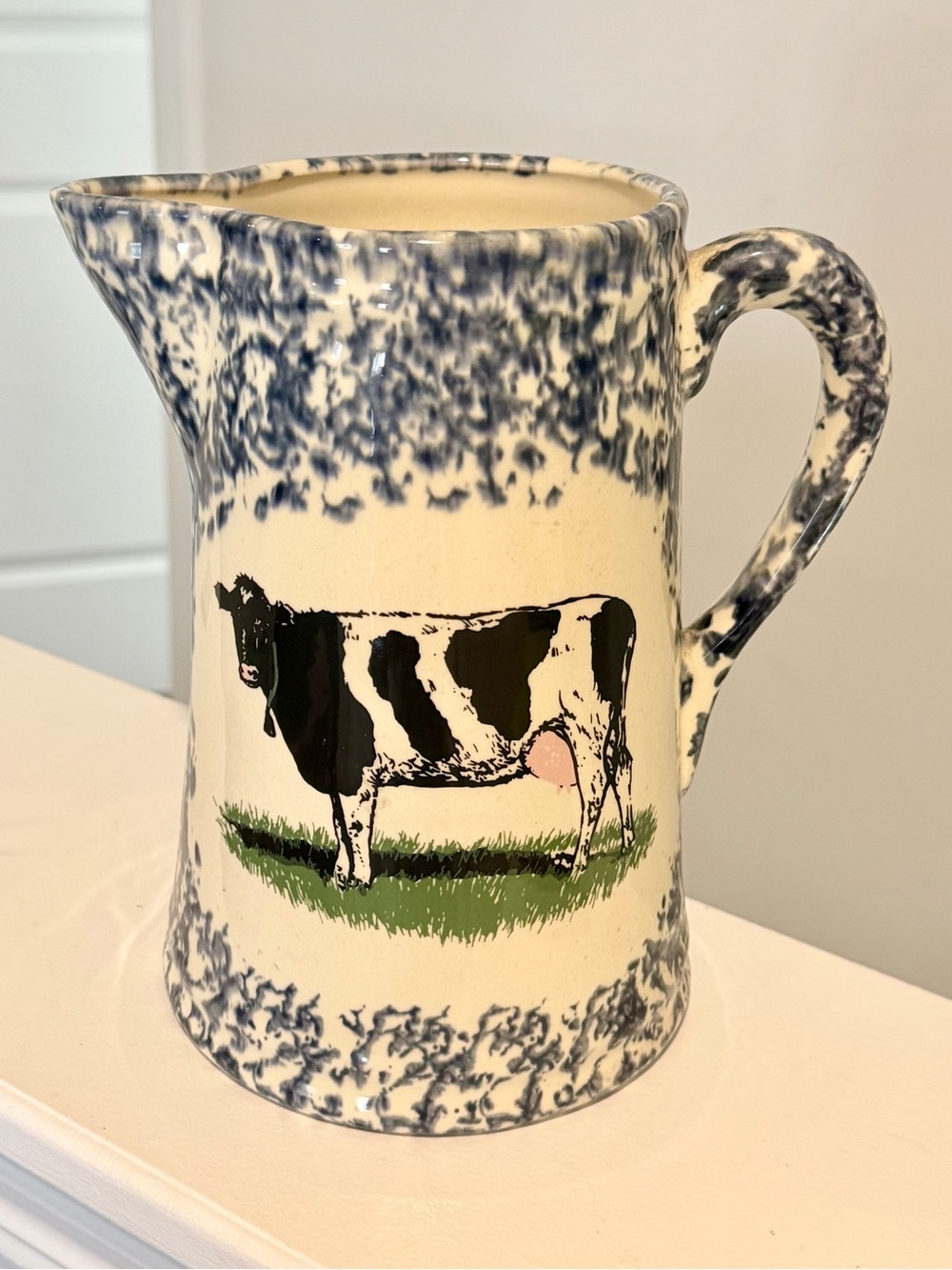 Country Cow Spongewear Ceramic Pitcher